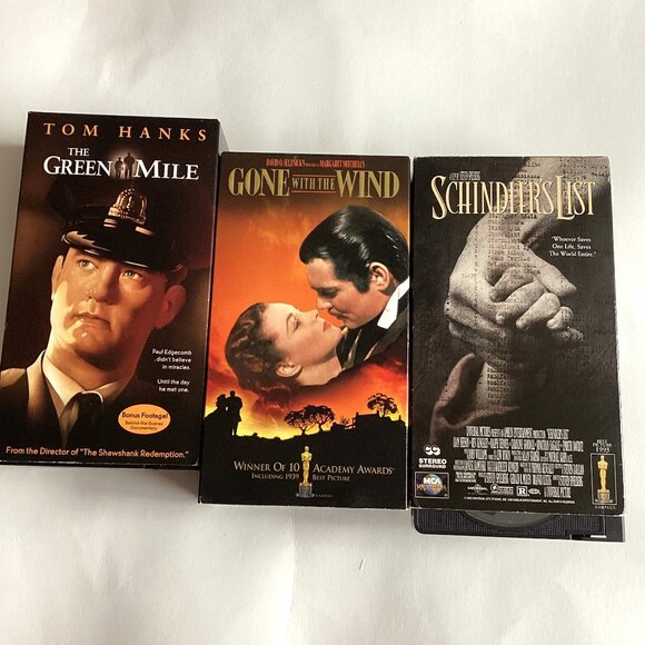 4 Vintage Classic VHS Collectable Movies The Green Mile Schindler's List - Picture 1 of 7